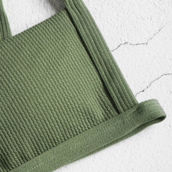 Olive Ribbed Bikini - Picture 3 of 5